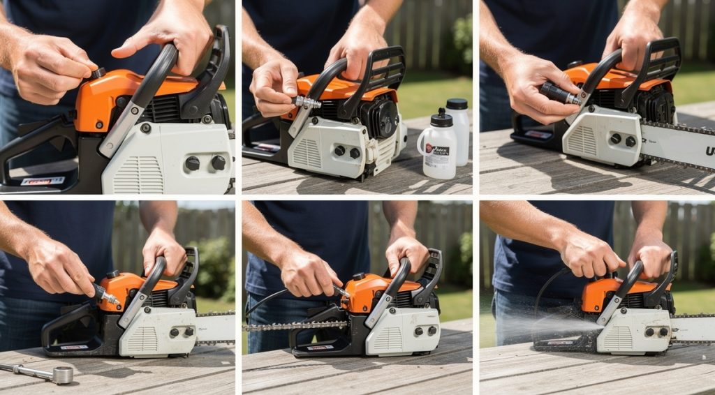 Tronçonneuse qui ne démarre pas : diagnostic et solutions