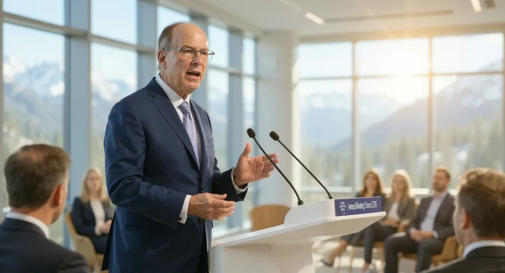 Larry Fink à Davos : BlackRock gère 12.500 milliards et pilote le Forum
