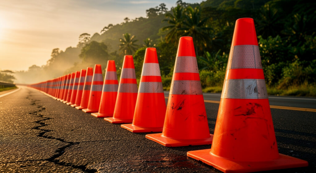 Accident sur la route des Tamarins à l&rsquo;Éperon : 10 km de bouchons vers le nord