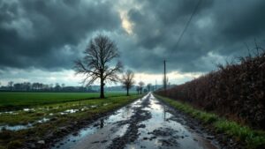 Ahun : une route inondée après une averse orageuse, sans blessé