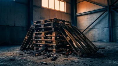 Berck : 40 pompiers mobilisés pour un incendie de 10 000 palettes