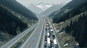Bouchons sur l&rsquo;A43 après Chambéry : un poids lourd bloque la voie de gauche au km 84