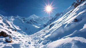 Bourg-Saint-Maurice : un skieur enseveli par une avalanche de printemps, sans gravité