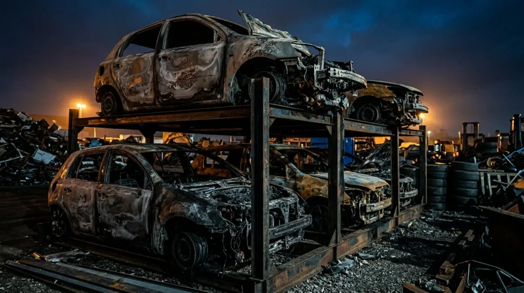 Cagnes-sur-Mer : 60 voitures détruites dans l&rsquo;incendie d&rsquo;une casse auto