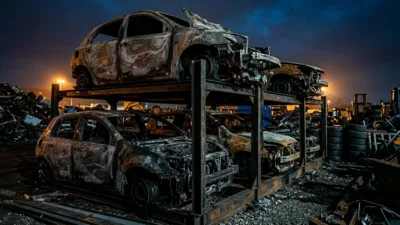 Cagnes-sur-Mer : 60 voitures détruites dans l'incendie d'une casse auto