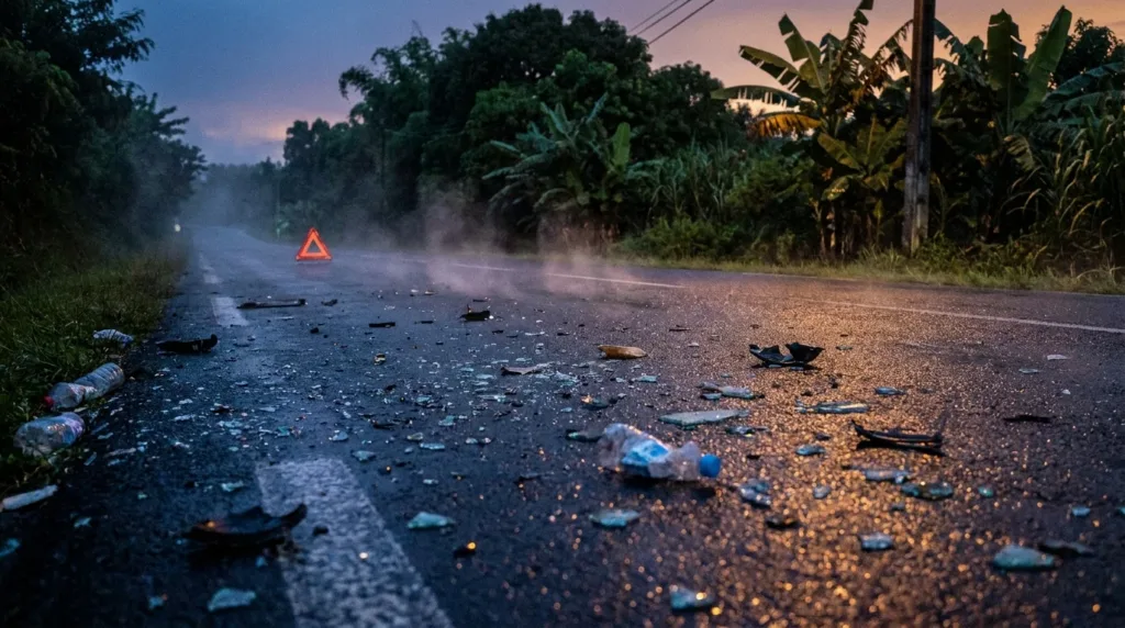 Choc frontal sur la RN1 à Capesterre-Belle-Eau : trois blessés graves