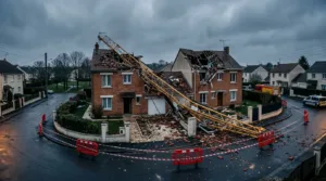 Combs-la-Ville : une grue de 150 tonnes s&rsquo;effondre sur deux pavillons, aucun blessé
