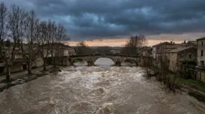 Coursan inondée : évacuations après la crue de l&rsquo;Aude le 15 avril