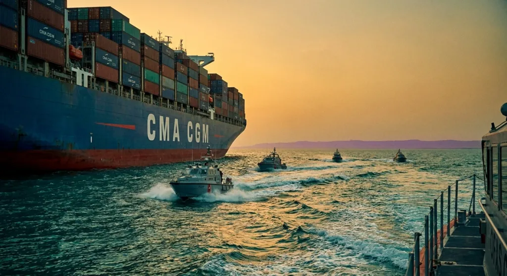 Détroit d&rsquo;Ormuz : un porte-conteneurs français de CMA CGM visé par des tirs de semonce iraniens