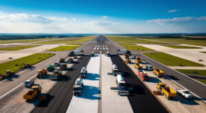 EuroAirport : le Préfet Aubry inspecte le chantier géant de la piste