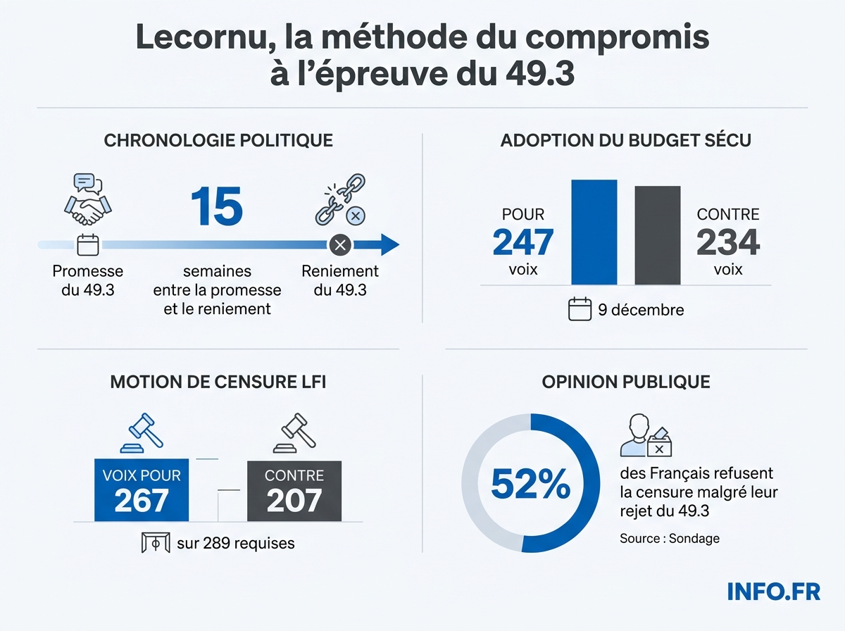 Les chiffres clés de la méthode Lecornu: une popularité en hausse, une méthode contestée, un Parlement paralysé.