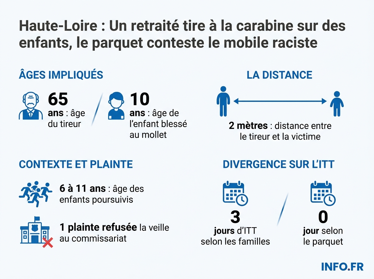 Principaux chiffres de l'agression à la carabine à Espaly-Saint-Marcel le 19 avril 2026.