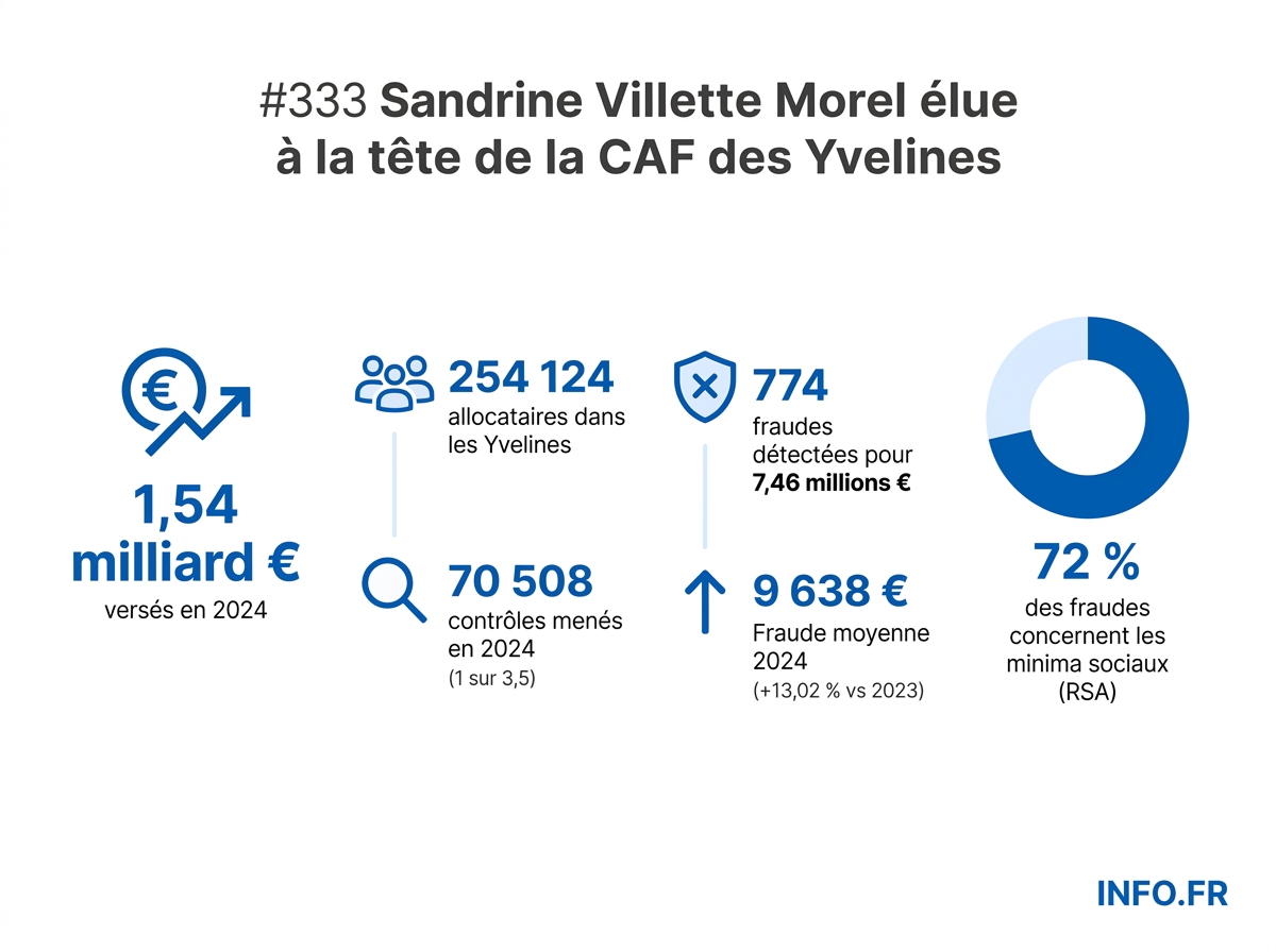 Bilan 2024 de la CAF des Yvelines: prestations versées, allocataires, contrôles et fraudes détectées.