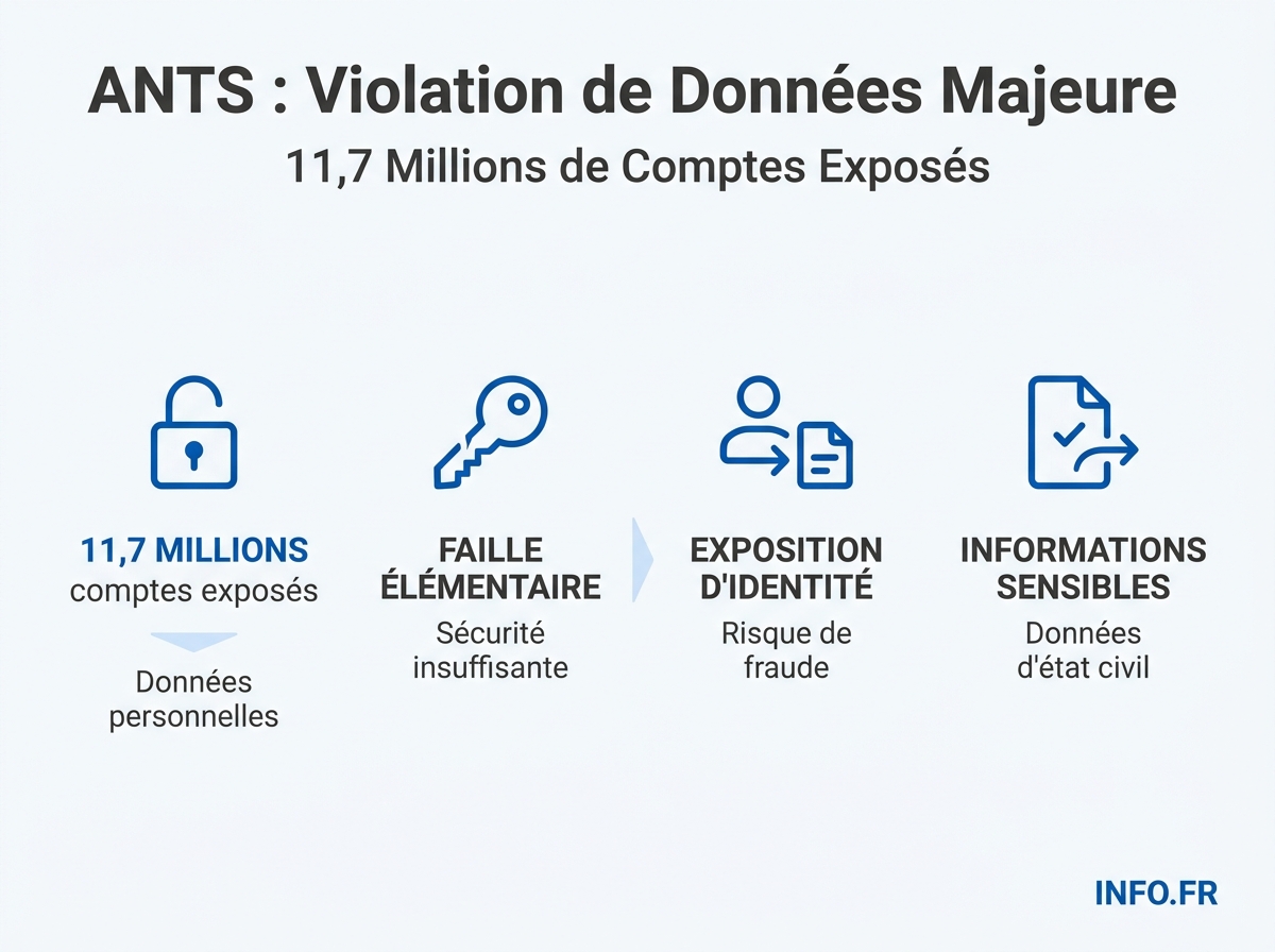 Chiffres clés de la cyberattaque contre l'ANTS en avril 2026: ampleur, délais, cadre légal et sanctions encourues.