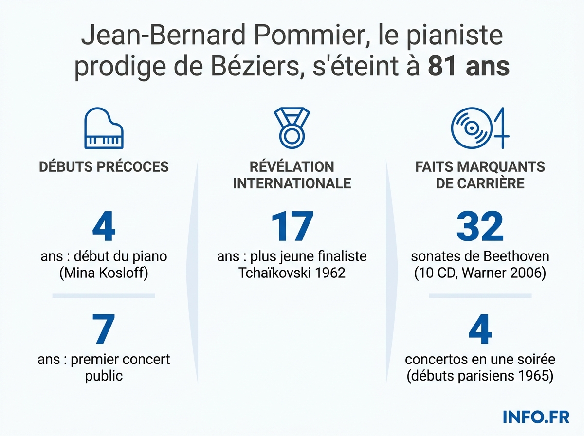 Carrière de Jean-Bernard Pommier en chiffres: du prodige de Béziers au chef d'orchestre international.