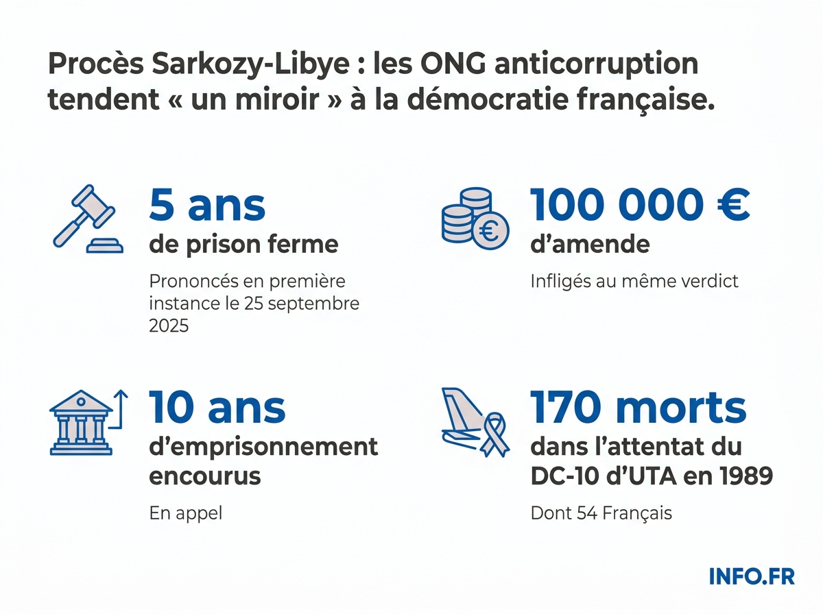 Chiffres clés du procès en appel des financements libyens de la campagne présidentielle de Nicolas Sarkozy.