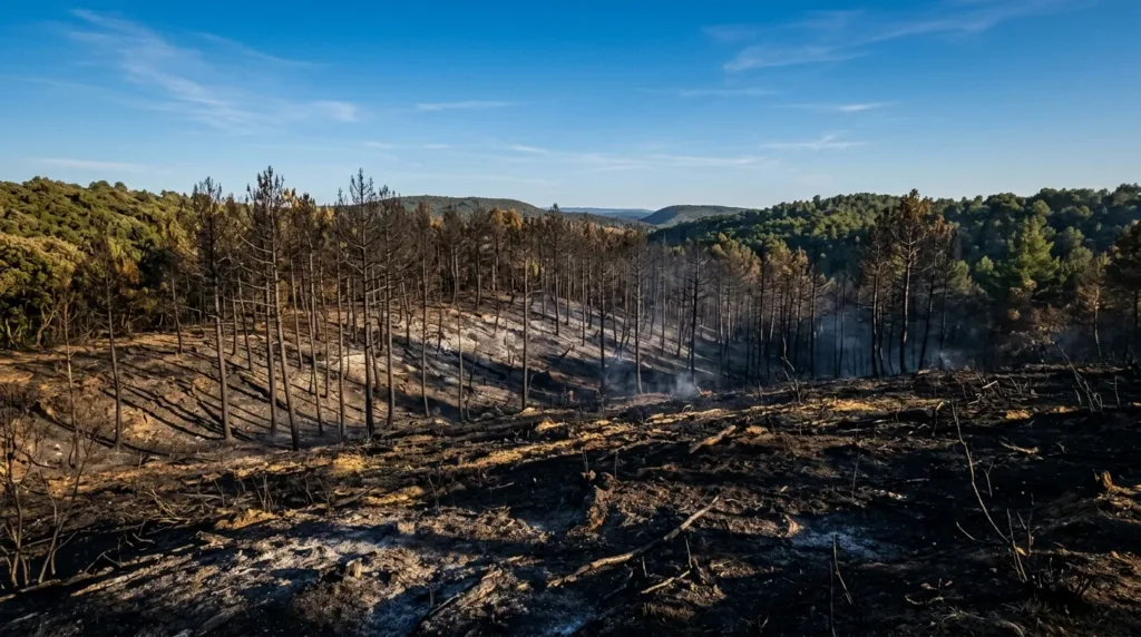 Feu de forêt à Mazaugues : 8 000 m² brûlés, le sinistre circonscrit le même jour