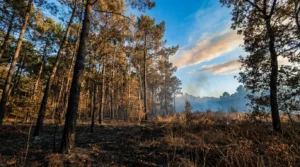 Feu de forêt maîtrisé près d&rsquo;Arcis-sur-Aube en période sèche