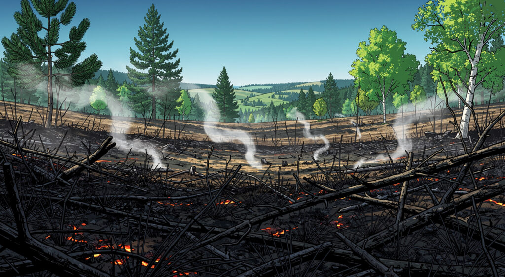 Feu de végétation à Sturzelbronn : un hectare brûlé près de la route du Hartzhoffen