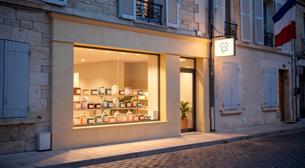 Hélène Laporte visite la boutique Na by Ma à Marmande : soutien aux cosmétiques bio français