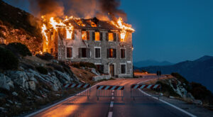 Incendie à Venaco : la RT 20 fermée toute la nuit après un feu dans une maison abandonnée
