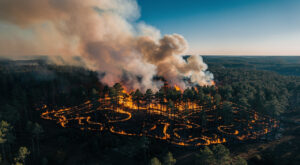 Incendie de végétation à Cestas : les pompiers en intervention