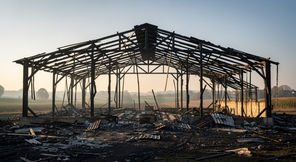 Incendie d&rsquo;un bâtiment agricole à Vic-Fezensac : 50 vaches sauvées, pas de blessés