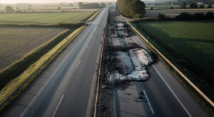Incendie d&rsquo;un camion de paille sur l&rsquo;A28 à Bueil-en-Touraine : circulation dégradée jusqu&rsquo;à réfection