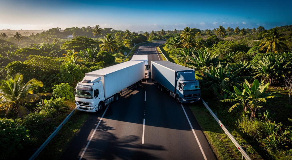 Koungou : collision entre deux camions, la nationale 1 bloquée