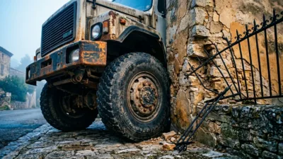 Les Mées : un camion de 38 tonnes s&rsquo;encastre dans une maison, la RD4 coupée