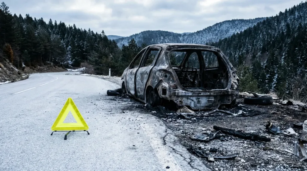 Licq-Athérey : un conducteur de 70 ans évacué en urgence absolue après un accident avec incendie