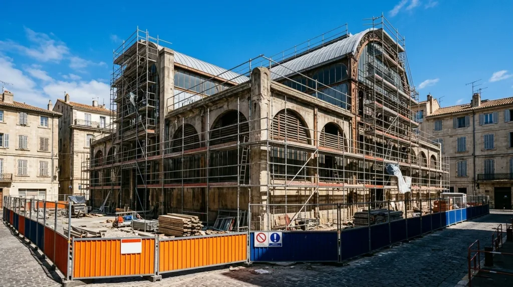 Marché Forville : les travaux s&rsquo;étirent à un mois du Festival de Cannes