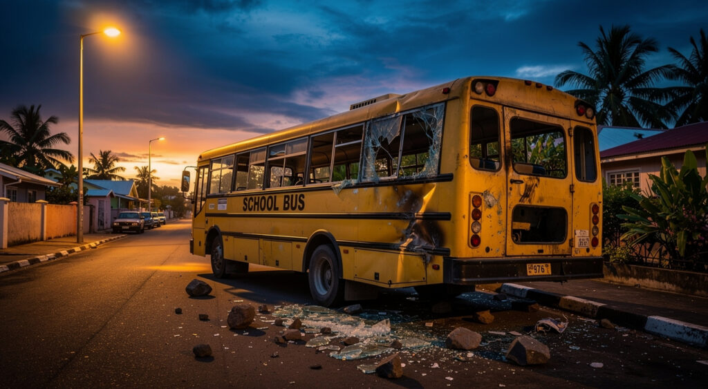 Mayotte : dix bus scolaires caillassés à Koungou, trois élèves blessés