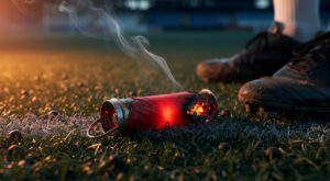 Meauzac : une fusée de feu d&rsquo;artifice interrompt un match D1, la gendarmerie intervient