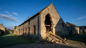 Morvillers : une voiture percute une maison et menace de la faire s'effondrer