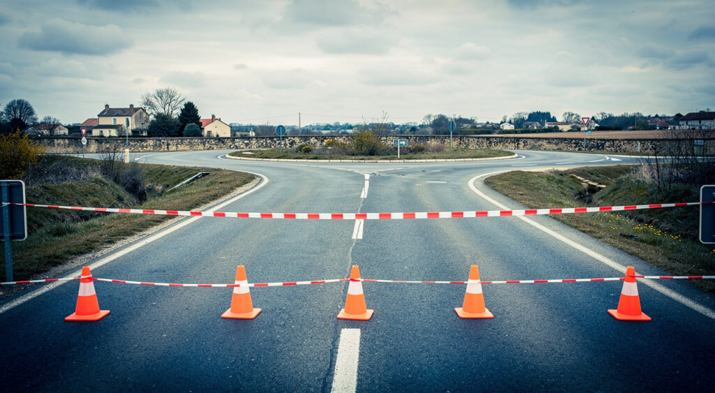 Moulins : exercice de sécurité civile de type NoVi sur la route de Montilly