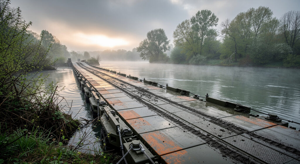 ORION 2026 : le préfet de l'Yonne assiste au franchissement de la rivière par le 19e Génie à Bassou