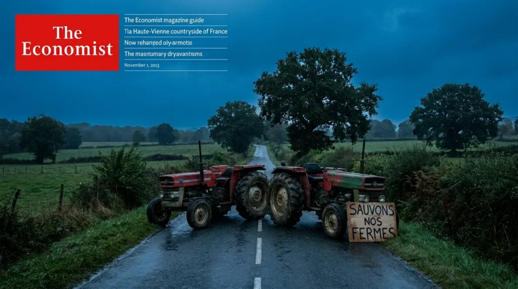 Rilhac-Rancon : les agriculteurs bloquent une route pour dénoncer des prix en chute libre