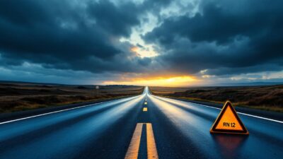 RN12 à Langueux : une femme blessée dans un accident de circulation