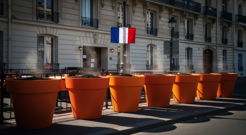 Saint-Ouen : la mairie remplace les blocs de béton par des pots de fleurs géants contre Master Poulet