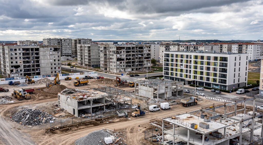 Saint-Pol-sur-Mer : Vincent Jeanbrun inspecte le chantier de renouvellement urbain Jean Bart-Guynemer