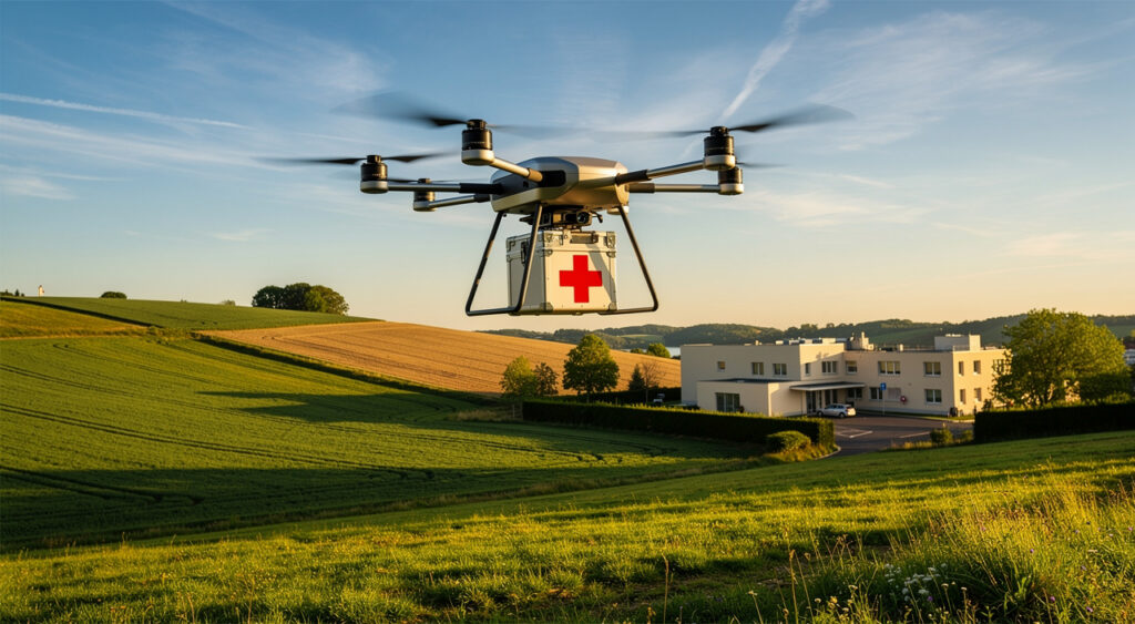 Saône-et-Loire : des drones livrent du matériel médical entre hôpitaux