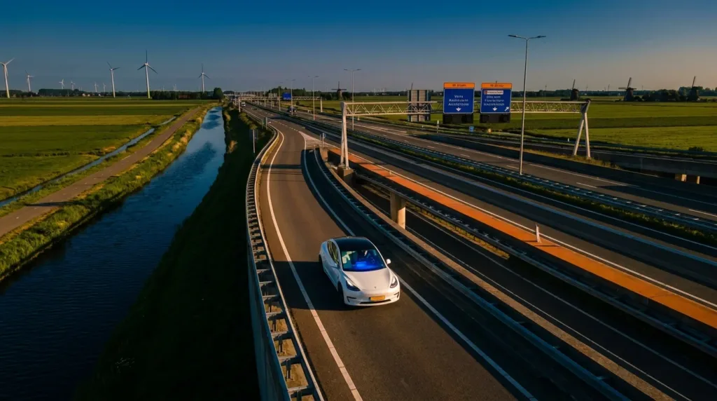 Tesla FSD aux Pays-Bas : mains libres, yeux rivés sur la route