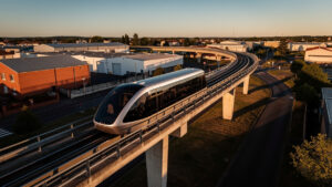 Tomblaine : le préfet découvre les capsules UrbanLoop, futur transport nancéien en 2028