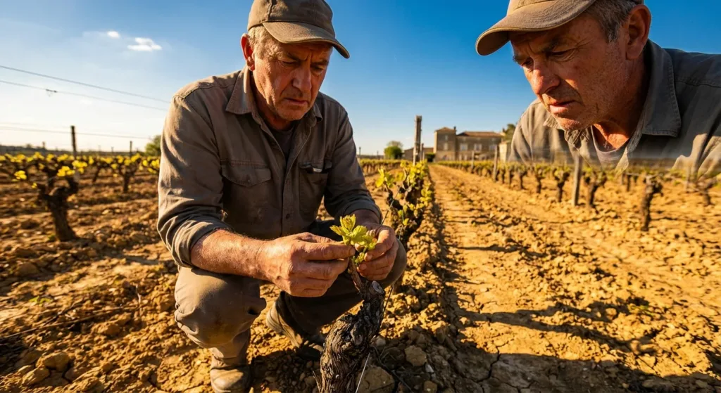 Vignoble bordelais : la chaleur d&rsquo;avril réveille les vignes, le gel menace de les achever