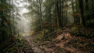Vittel : les habitants remettent en état un sentier abîmé par les intempéries