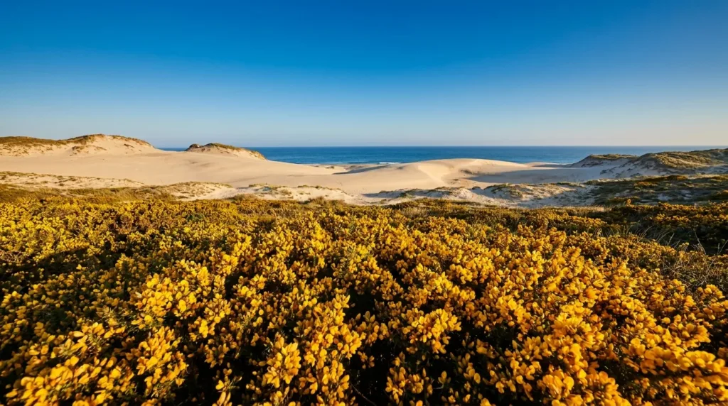 Wissant : les ajoncs en fleurs embaument la baie ce printemps