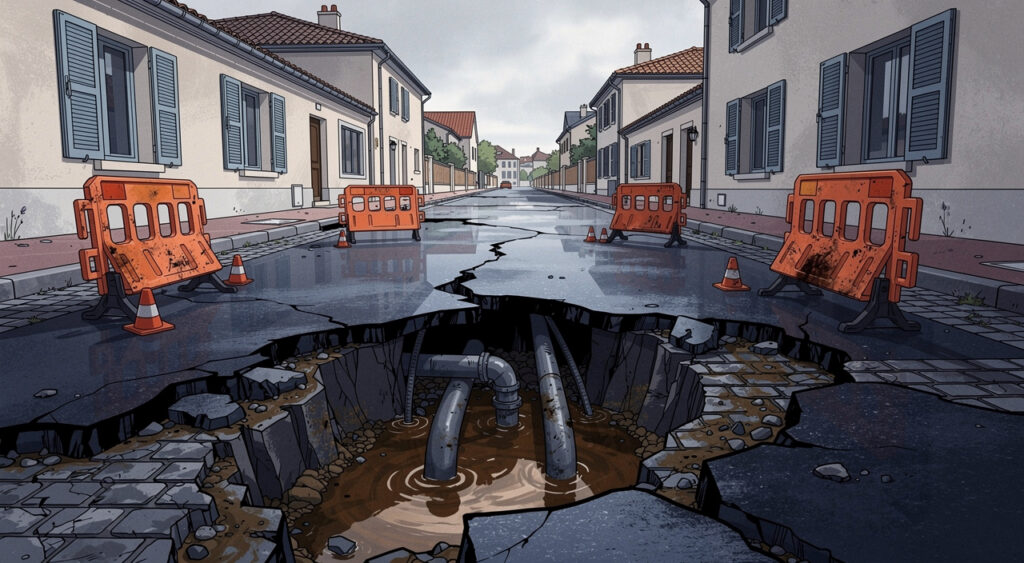 À Blois, une fuite rue Guynemer perturbe commerces et riverains
