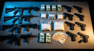 Ajaccio : 12 armes et 170 g de cocaïne saisis, cinq interpellés dans un trafic mixte