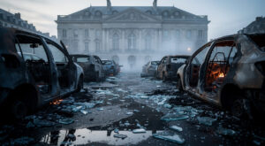 Alençon : six voitures incendiées devant le tribunal, tags anti-Darmanin, deux suspects arrêtés